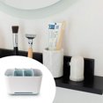 thumbnail image 5 of Caja de almacenamiento organizadora de mesa para limpiador de pasta de dientes, estante de almacenamiento para mostrador de artículos de tocador, 5 of 5