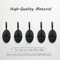 thumbnail image 4 of 5pcs Black Coat Hooks Wall Mounted Coat Hooks Farmhouse Matte Black Wall Hooks with Screws Metal Matte Black Towel Hooks for Bathrooms Entryway Hooks for Hanging Coats, Keys, Hats, Scarves, Robe, Bags, 4 of 18
