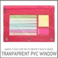 thumbnail image 5 of 6 Pcs Colorful Oxford Pencil Pouches for 3 Ring Binder, 9.8" x 7.1" Binder Pockets with Clear Visible Window, 3 Reinforced Grommets (6 Colors), 5 of 12