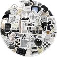 thumbnail image 1 of Pegatinas estéticas para portátiles, álbumes de recortes, botellas de agua, pegatinas en blanco y negro, 61 pegatinas retro Y2K para adolescentes, calcomanías de vinilo impermeables., 1 of 5