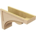 thumbnail image 5 of 8"W x 24"D x 16"H Classic Viola Rough Cedar Woodgrain TimberThane Corbel, Primed Tan, 5 of 6
