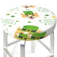thumbnail image 3 of Wukai happy dog. St. Patricks Day Bar Chair Covers,Barstool Covers Round, Stretch Round Bar Stool Covers,Washable Stool Cushion Slipcovers for 11-14 inch-13 inch, 3 of 7