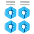 thumbnail image 4 of Sailing Tuerca de cubo de montaje hexagonal de rueda azul de 5MM con pasadores para coche WLtoys 1/14 144001 RC, 4 of 15