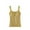 Gold, variant on Women's Tank Top with Shelf Bra Padded Modal Cotton Lace Trim Sleeveless V Neck Soft Pamajas Camisole Built in Bra (Free Size, Yellow)