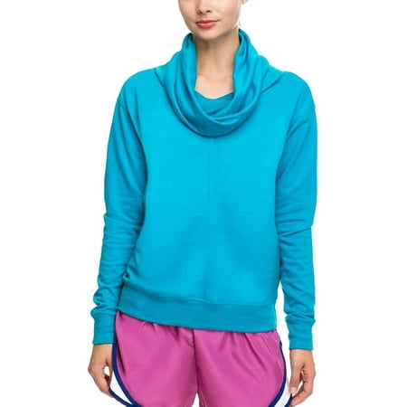 Soffe Girl French Terry Cowl Neck Sweatshirt Blue Junior Small