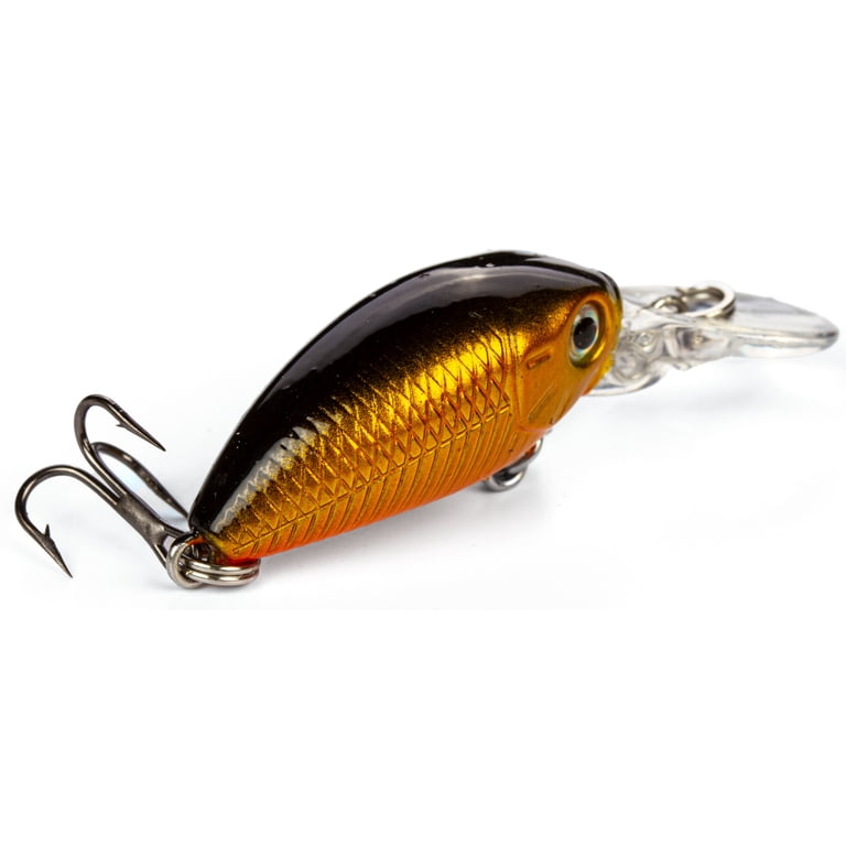Ozark Trail Mini Crankbait Fishing Lure 1/11 Ounce Gold Black