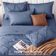 thumbnail image 5 of U by Bedsure Full Comforter Set Slate Blue, Bed in a Bag Full Size Bedding, 7 Pieces Pinch Pleat All Season Comforter with Sheets, Pillowcases & Shams, 5 of 9