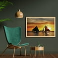 thumbnail image 2 of Sailboat Wall Art with Frame, Sailing to Sunset Boracay Island Evening Vacation Romantic Water Sports, Printed Fabric Poster for Bathroom Living Room, 35" x 23", Marigold Dark Orange, by Ambesonne, 2 of 2