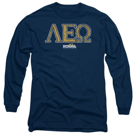 Old School Leo Long Sleeve Adult 18/1 T-Shirt Navy