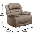 thumbnail image 2 of Sand Dual Power Recliner - Buttery Soft Fabric Articulating & Footrest Sinuous Spring System Gel Topped Memory Foam 49 Coils Seat Zippered Cushions In Fine Flat-lay Mechanism Pocketed Entry Spot, 2 of 5