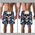 thumbnail image 3 of luoweisi Men's Beach Shorts Quick Dry Swim Trunks with Mesh Lining Skull Butterfly M, 3 of 5