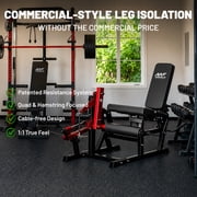 Mikolo NOVA™ Leg Extension and Curl Machine, Adjustable Leg Curl Machine for Home Gym, Seated Leg Extension and Lying Leg URL Machine, Leg Workout Equipment with 160lb Weight Plates