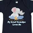 thumbnail image 4 of Inktastic My Great Grandpa Loves Me Cute Elephants Clouds Moon Stars Boys or Girls Baby Bodysuit, 4 of 5