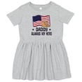 thumbnail image 3 of Inktastic Military Daddy Always My Hero Girls Toddler Dress, 3 of 5