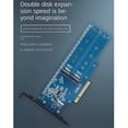thumbnail image 4 of Adaptador de disco M2x8 Pciex8 X16 1 Giro 2 Nvme Expans Adaptador de disco dual Vme, 4 of 5