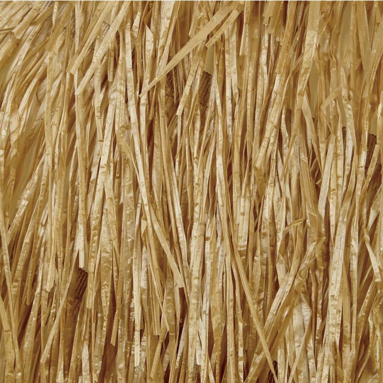 Bayside21 8 FT Tiki Umbrella Thatch Patio Umbrella Hawaiian Style Sunshade Aluminum Pole 16 Ribs UPF 50+