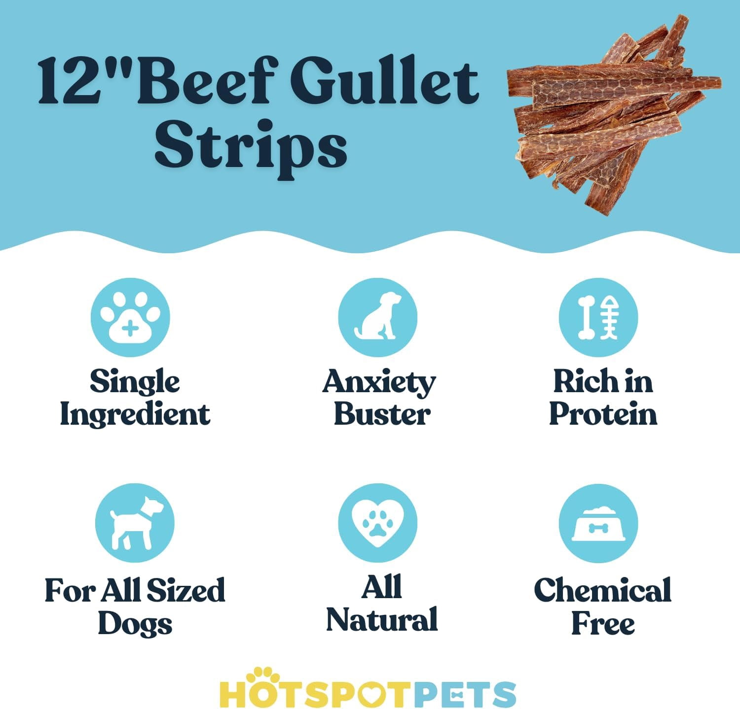 Grass Fed Esophagus Dog Treats 1 Pound (12 Inches) - Hormone & Antibiotic Free All Natural Dog Treats - Dog Chews Rich in Glucosamine & Chondroitin for Joint Health
