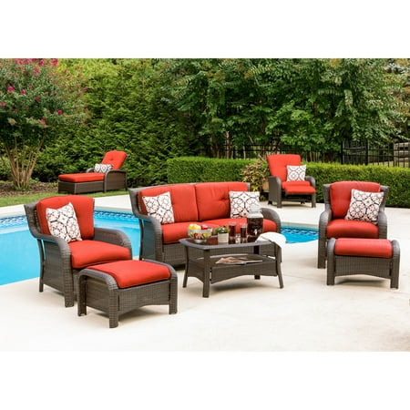 Hanover - Strathmere Outdoor Reclining Armchair - Crimson Red