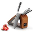 thumbnail image 2 of Nanfang Brothers Damascus Kitchen Knife Set w/ Ash Storage Block, 4 Pieces, 2 of 7