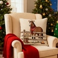thumbnail image 5 of Lilixerw Embroidery Christmas Pillow Covers,18x18Inch Cute Animal Horse Print Pillowcase,Valentine's Day Home Decor for Living Room Bedroom Sofa,Decorative Pillowcase, 5 of 6