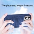 thumbnail image 4 of Magnetic Cooling Case for iPhone 16 Pro Max/Apple 16 Pro Max, Hard PC Slim Cellular Hole Heat Dissipation Mesh Breathable Hollow Honeycomb Case for Apple iPhone 16 Pro Max SR-Blue, 4 of 16