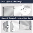 thumbnail image 5 of Head West Brushed Nickel Stainless Steel Recessed Medicine Cabinet Framed Accent Mirror - 16" x 26", 5 of 8