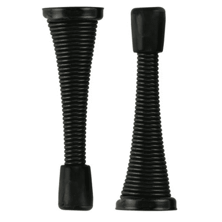 Hyper Tough Steel Spring Doorstop, Black Finish, 2 pack
