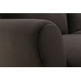 thumbnail image 6 of Lifestyle Solutions Alexa Sectional Sofa with Curved Arms, Coffee Brown Fabric, 6 of 9