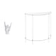 thumbnail image 1 of Estatua del gesto de la roca,Figuras de estatuas de dedos con gestos de música rock,Mesita de noche acrílica,Mesa auxiliar de acrílico transparente,mesa de noche transparente con capas,Mesa, 1 of 8