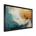 thumbnail image 3 of Designart "Desert Mirage Spiral In Gold And Turquoise" Abstract Spirals Picture Framed Canvas Prints, 3 of 5