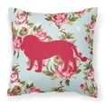 thumbnail image 2 of Carolines Treasures Lion Shabby Chic Roses Square Decorative Outdoor Pillow, 2 of 2
