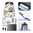 thumbnail image 6 of Vsdgher Anchor with Rope Print Unisex Large Capacity Bookbag Schoolbag Casual Daypack for High School/College/Teens/Travel/Work, 6 of 8