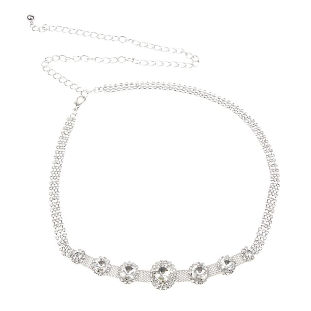 Cadena de Cintura Delgada con Artificiales Accesorio Disfraces Diseño pteado 1 Zulema Mujeres Wasit Chain Belt