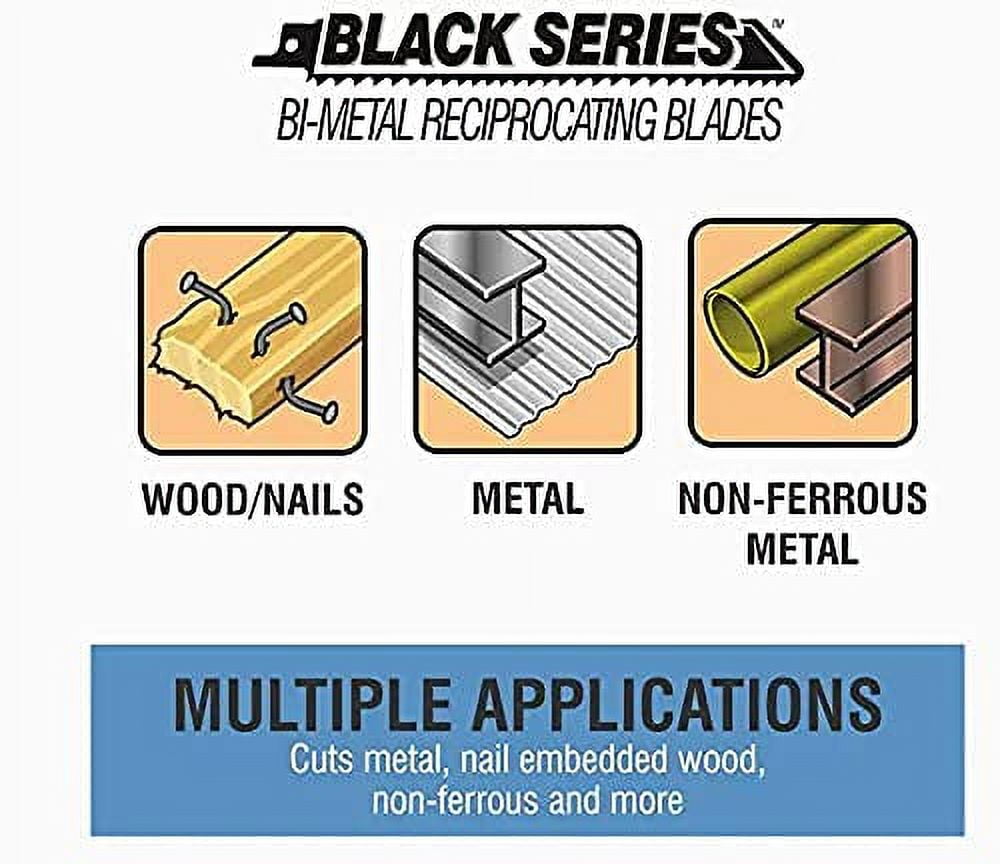 Spyder Genuine 14pc Black Series Bi Metal Recip Saw Blade Kit W/ Case - 200308