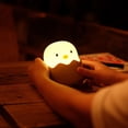 thumbnail image 2 of Luz de noche infantil - Lámpara de noche de pollito - Lámpara LED de silicona recargable por USB con control táctil (luz cálida), 2 of 5