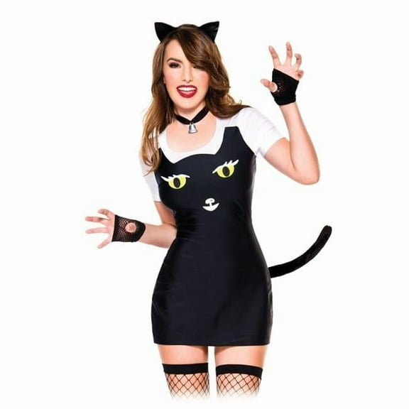 4 Piece Kitty Accessory Kit with Cat Ears, Choker, Tail & Gloves Accessories Kit