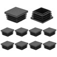 thumbnail image 1 of Uxcell 10Pcs Tapones Plásticos Cuadrados, 1.4x1.4"(35x35mm) Se Ajusta a 0.03-0.08''(0.8-2mm) Grosor de Pared, Tapones de Inserción para Patas de Muebles, Postes de Cercas, Tubos Industriales, Negro, 1 of 6