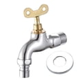 thumbnail image 4 of koolsoo Lockable Faucet Replacement with Key Outdoor Faucet for Workshop Garden Home 4Points 10.5x9.2x2cm, 4 of 9