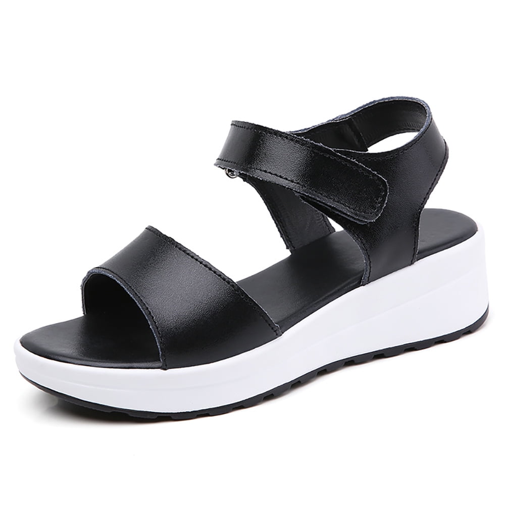 Lopsie Women's Platform Sandals Comfy Casual Ankle Elastic Strap Summer