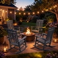 thumbnail image 6 of SERWALL Oversized Outdoor Rocking Chair for Adults, HDPE All Weather Patio Rockers for Porch Garden Lawn, Grey, 6 of 6