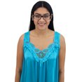 thumbnail image 5 of Venice Womens' Silky Looking Embroidered Nightgown 06 XX-Large Steel Blue, 5 of 5