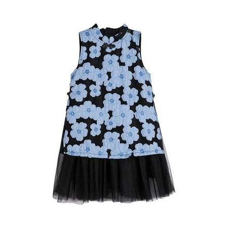 

Pimfylm Dresses For Toddler Girls Baby Girl Dress Long Sleeve Tutu Dress Girl Tulle Dress 2023 Blue 5-6 Years