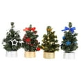 thumbnail image 2 of Tabletop Mini Christmas Tree with Clear LED Lights Table Decorative Christmas Tree Ornament Festival Party Home Table Decor Xmas Gifts(30, Gold), 2 of 5
