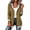 04# Khaki, variant on Ihhxva Women's Hooded Quilted Jacket, Snap Front Mid-Length Coat with Detachable Hood and Pockets, Long Sleeve Casual Outerwear S - 3XL