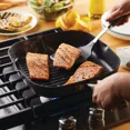 thumbnail image 2 of Advanced Home 11" Deep Square Grill Pan with Pour Spouts Moonstone, 2 of 10