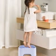 thumbnail image 2 of OULII Plastic Shower Stool Toilet Footstool PP Plastic Space-saving Blue 1Pack, 2 of 8