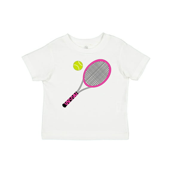 Inktastic Pink Tennis Racket and Ball Boys or Girls Baby T-Shirt