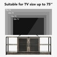 thumbnail image 3 of CazToi Farmhouse TV Stand for 75 Inch TVs 500lb Capacity Media Console with Storage & Double Mesh Doors, 3 of 8