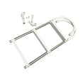 thumbnail image 5 of Pactrade Marine Boat Aluminum Polyethlene Swim Boarding 3 Steps Ladder Hook, White, 5 of 9