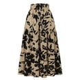 thumbnail image 4 of jinghuiyue Womens Floral Print Tiered Midi Skirts High Waist Flowy Ruffle A-Line Casual Summer Skirt L, 4 of 7